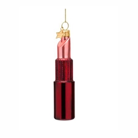 Vondels Glasornament Læbestift H11cm hos parfumerihamoghende.dk 